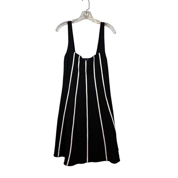 NWT Anthropologie Maeve Sweetheart Mini Dres, Black with White Stripes, Size 8 - Picture 4 of 12